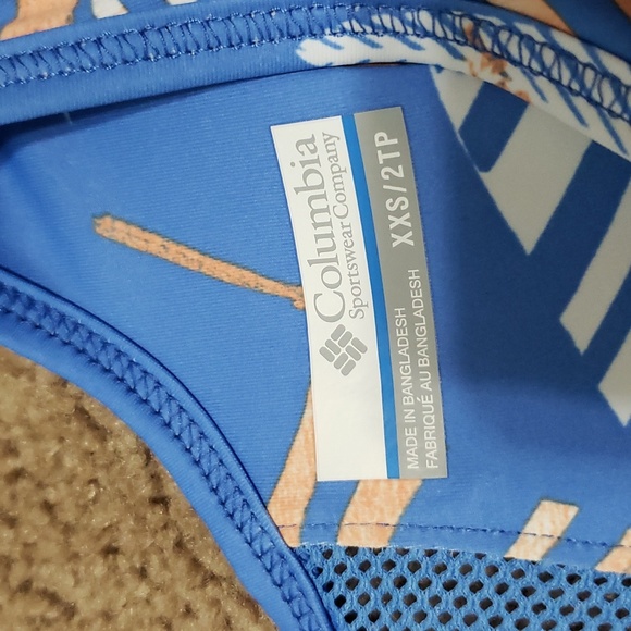 Columbia PFG Midway Bay Dress Tunic Blue Tropical Design Size XXS 2TP $50 NWT - Picture 5 of 12